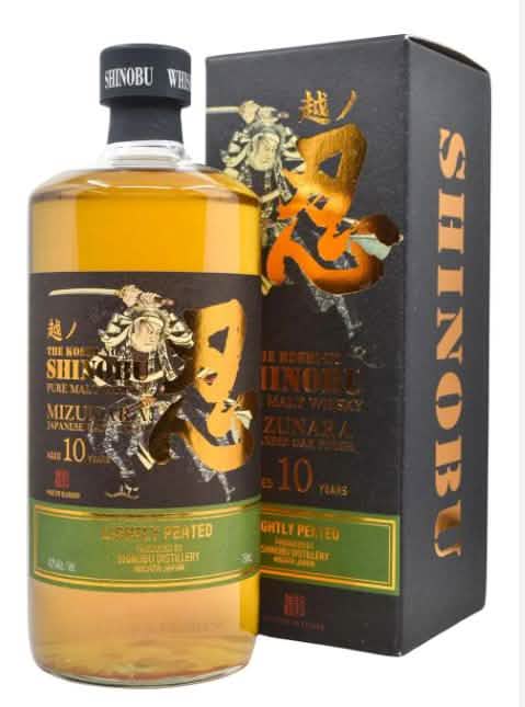 Shinobu Pure Malt Mizunara Lightly Peated 10 year 750ml