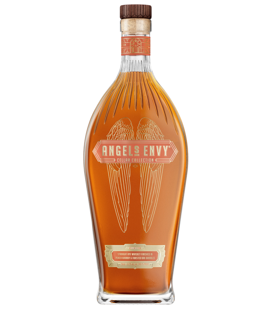 Official Angel's Envy Cellar Collection Volume 6 Peach Brandy Rye 2026 750ml bottle product photograph