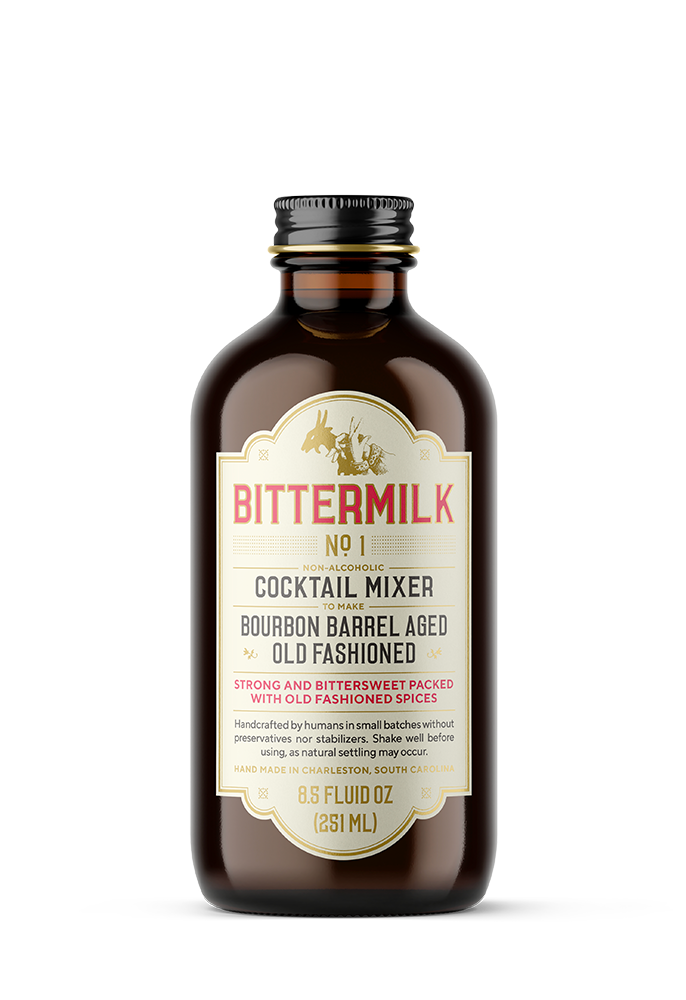 Bittermilk No. 1 Bourbon Barrel Aged Old Fashioned mixer 8.5oz official product photograph
