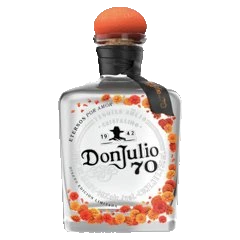 Don Julio 70 Día de Muertos 2026 authentic special-edition bottle and box from original 3JMS photo, background cleaned