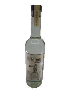 La Historia de Nosotros Mezcal: exact original 3JMS photograph with background removed and product labeling retained