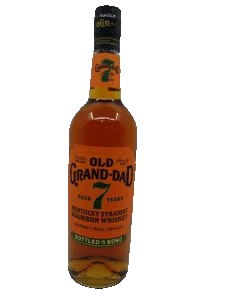 Old Grand-Dad 7 Year Bourbon: exact original 3JMS photograph with background removed and product labeling retained