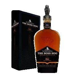 WhistlePig Boss Hog XIII authentic special-edition bottle and box from original 3JMS photo, background cleaned