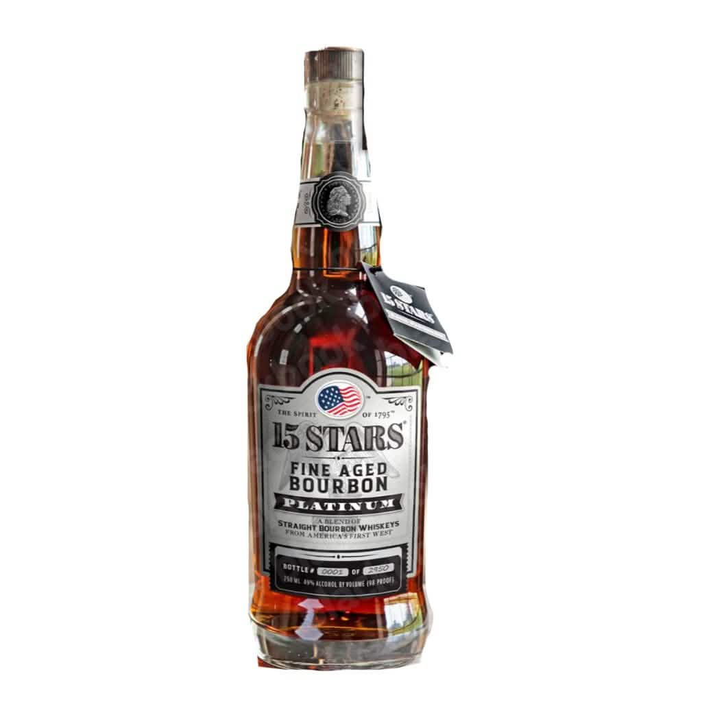 15 Stars Platinum Bourbon 750ml bottle – ultra-premium aged bourbon curated by blackbook – available to buy online