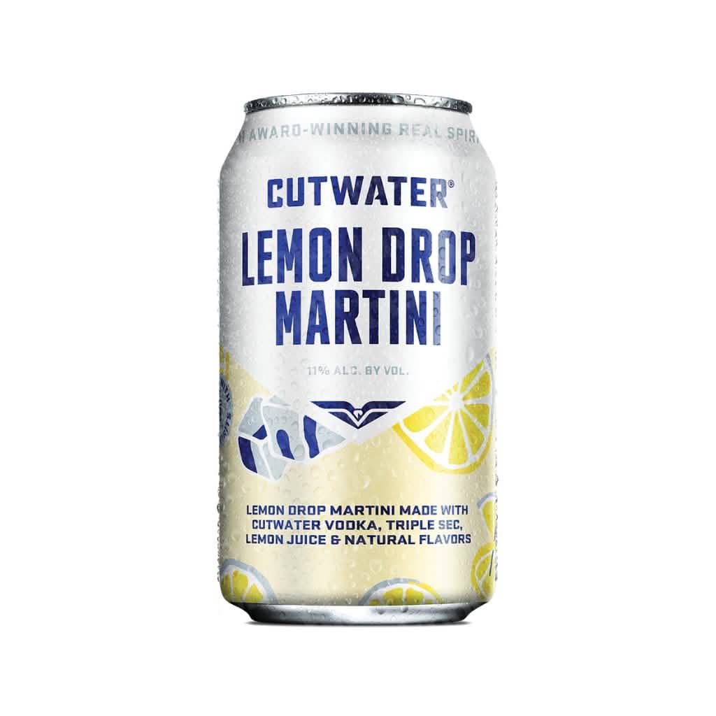 Cutwater Lemon Drop Martini 4 pack 355ml cans – ready-to-drink vodka martini with lemon – available to buy online from blackbook