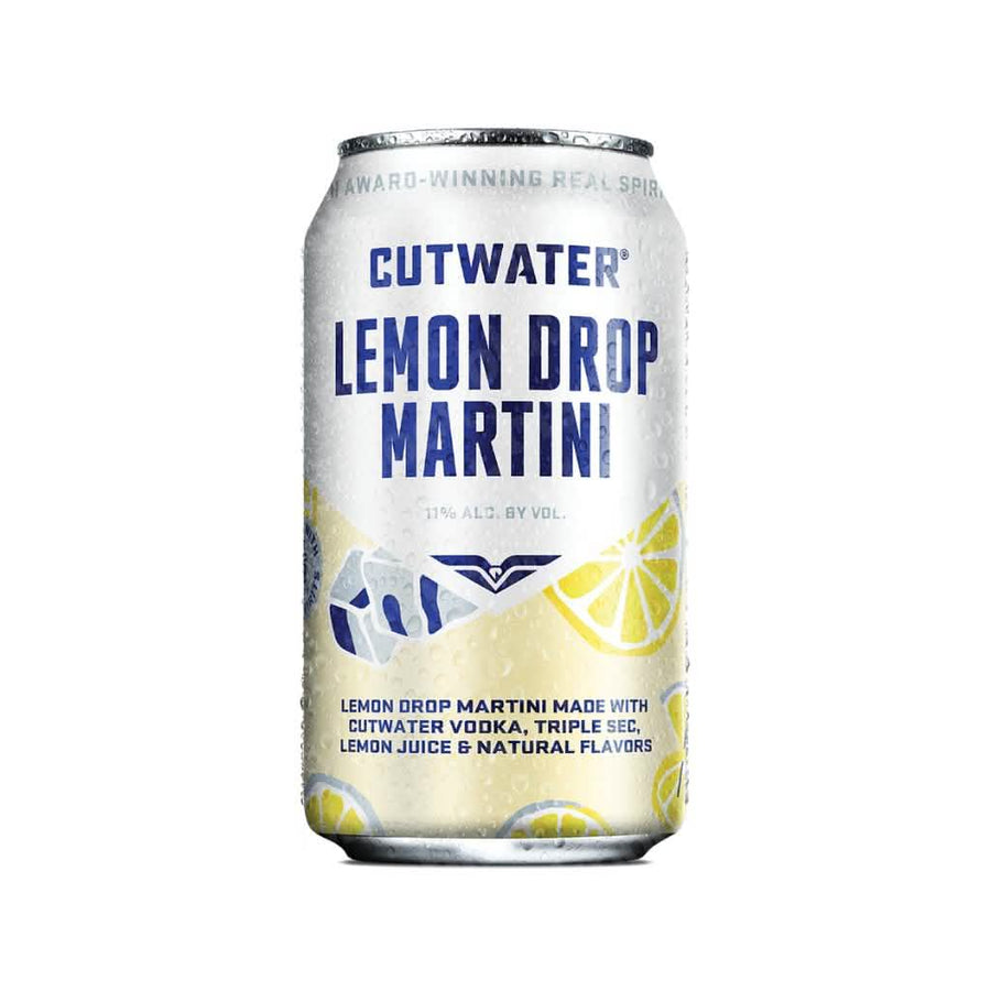 Cutwater Lemon Drop Martini 4 pack 355ml cans – ready-to-drink vodka martini with lemon – available to buy online from blackbook