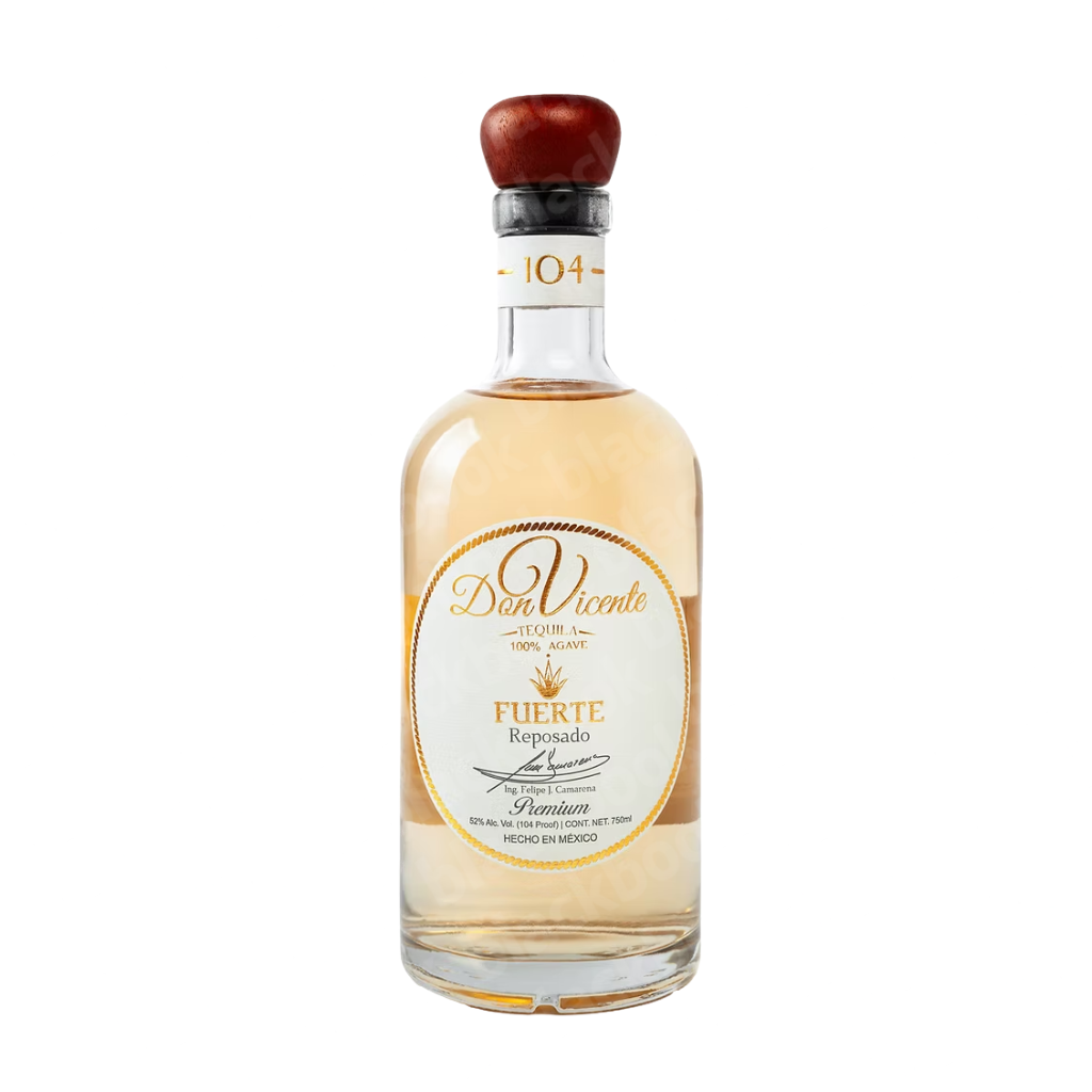 Don Vicente Fuerte Reposado 104 Proof Tequila 750ml bottle – bold high proof reposado with oak and agave notes – buy online at blackbook