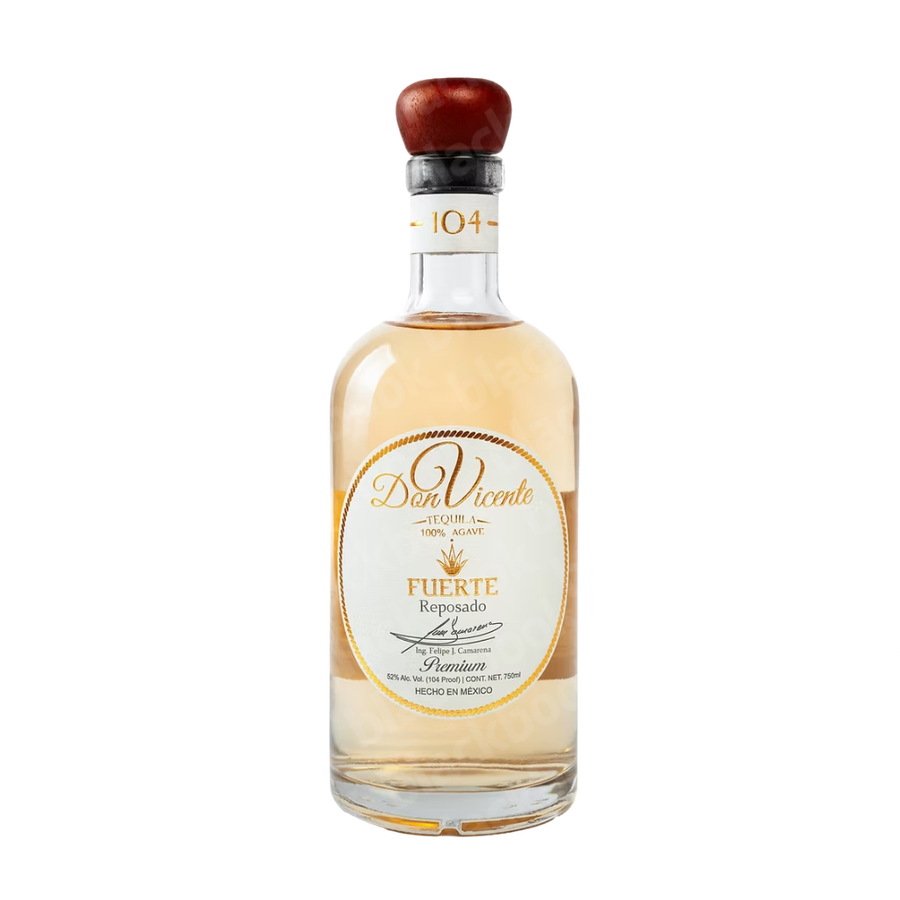 Don Vicente Fuerte Reposado 104 Proof Tequila 750ml bottle – bold high proof reposado with oak and agave notes – buy online at blackbook