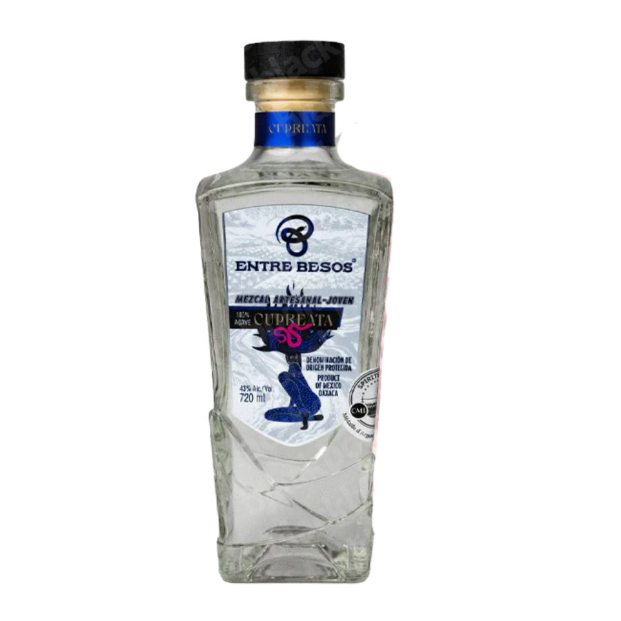 Entre Besos Mezcal Artesanal Joven Cupreata 720ml bottle – artisanal Guerrero mezcal made from 100% Cupreata agave – buy online at blackbook