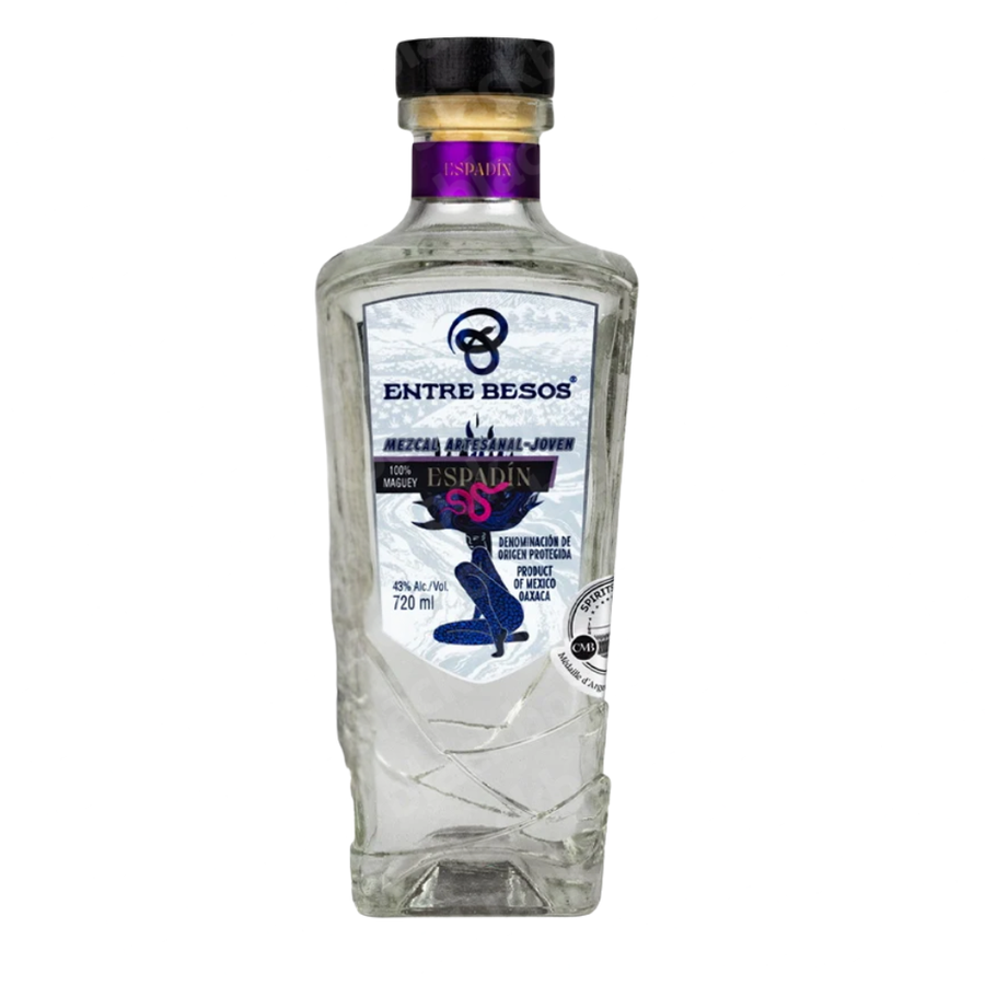 Entre Besos Mezcal Artesanal Joven Espadín 720ml bottle – artisanal Oaxacan mezcal made from 100% Espadín agave – buy online at blackbook