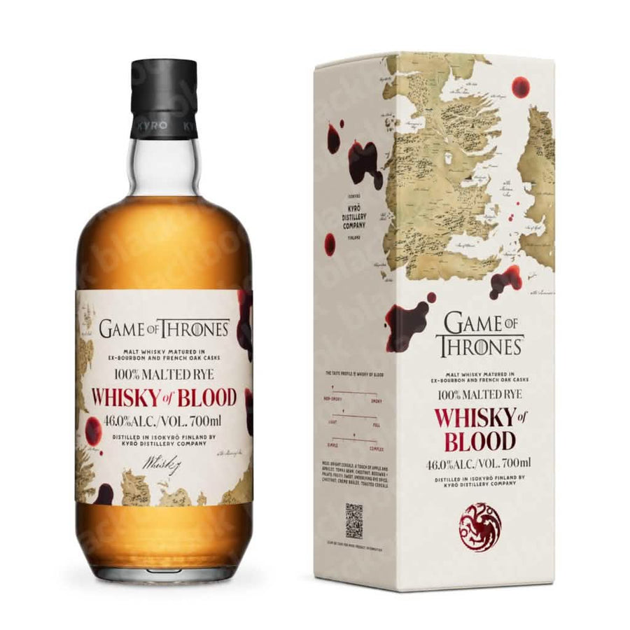 Kyrö Whisky of Blood 700ml malted rye Game of Thrones edition bottle