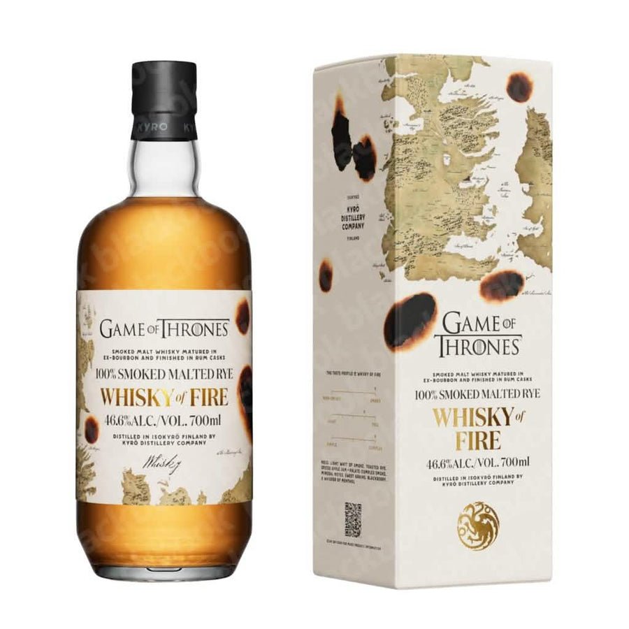 Kyrö Whisky of Fire 700ml smoked rye Game of Thrones edition bottle