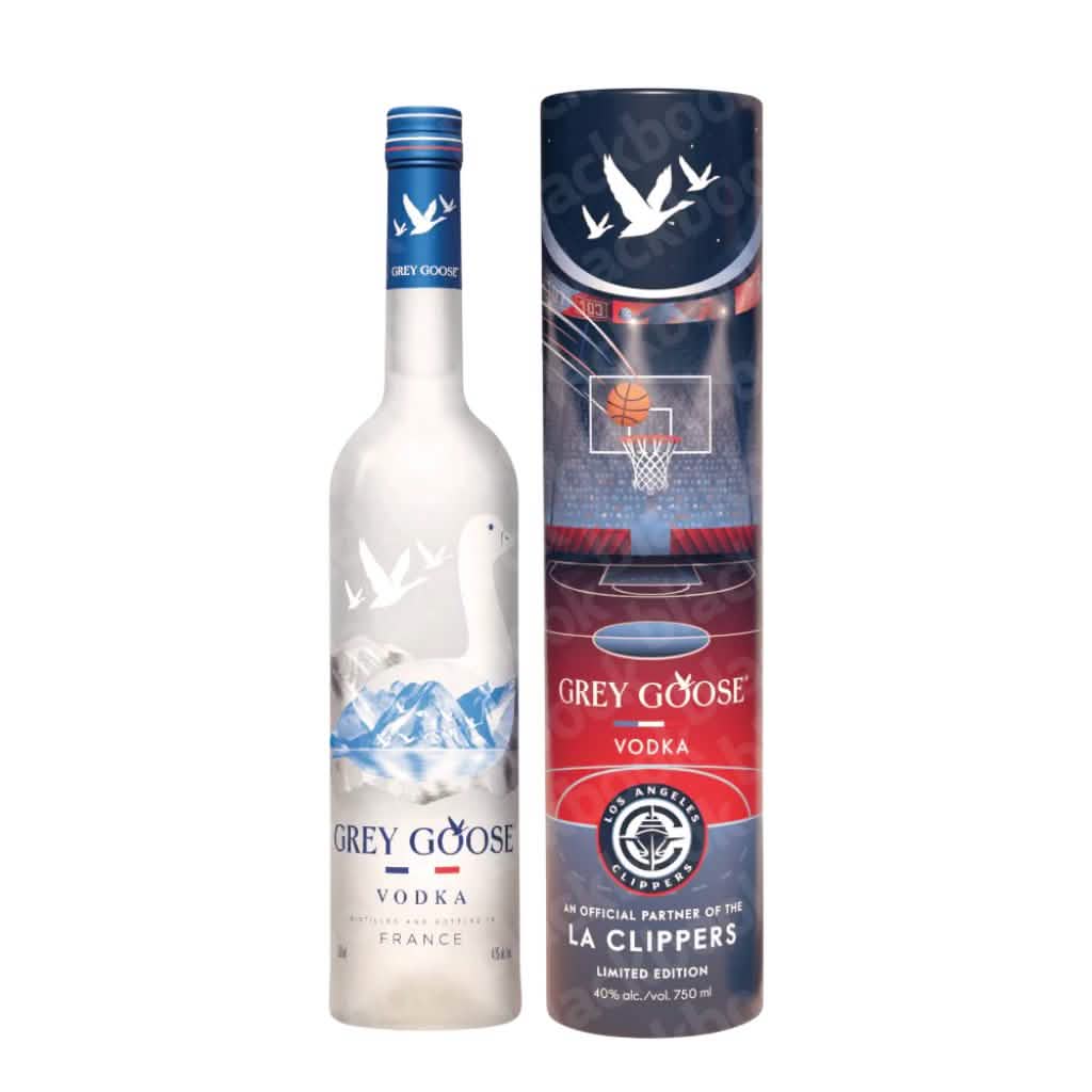Grey Goose LA Clippers 750ml limited-edition vodka bottle – premium French vodka – available to buy online from blackbook