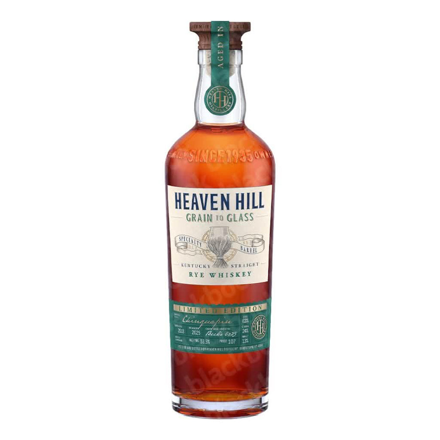 Heaven Hill Grain to Glass Rye Chinquapin Barrel 700ml bottle – rare oak-aged rye whiskey curated by blackbook – available to buy online