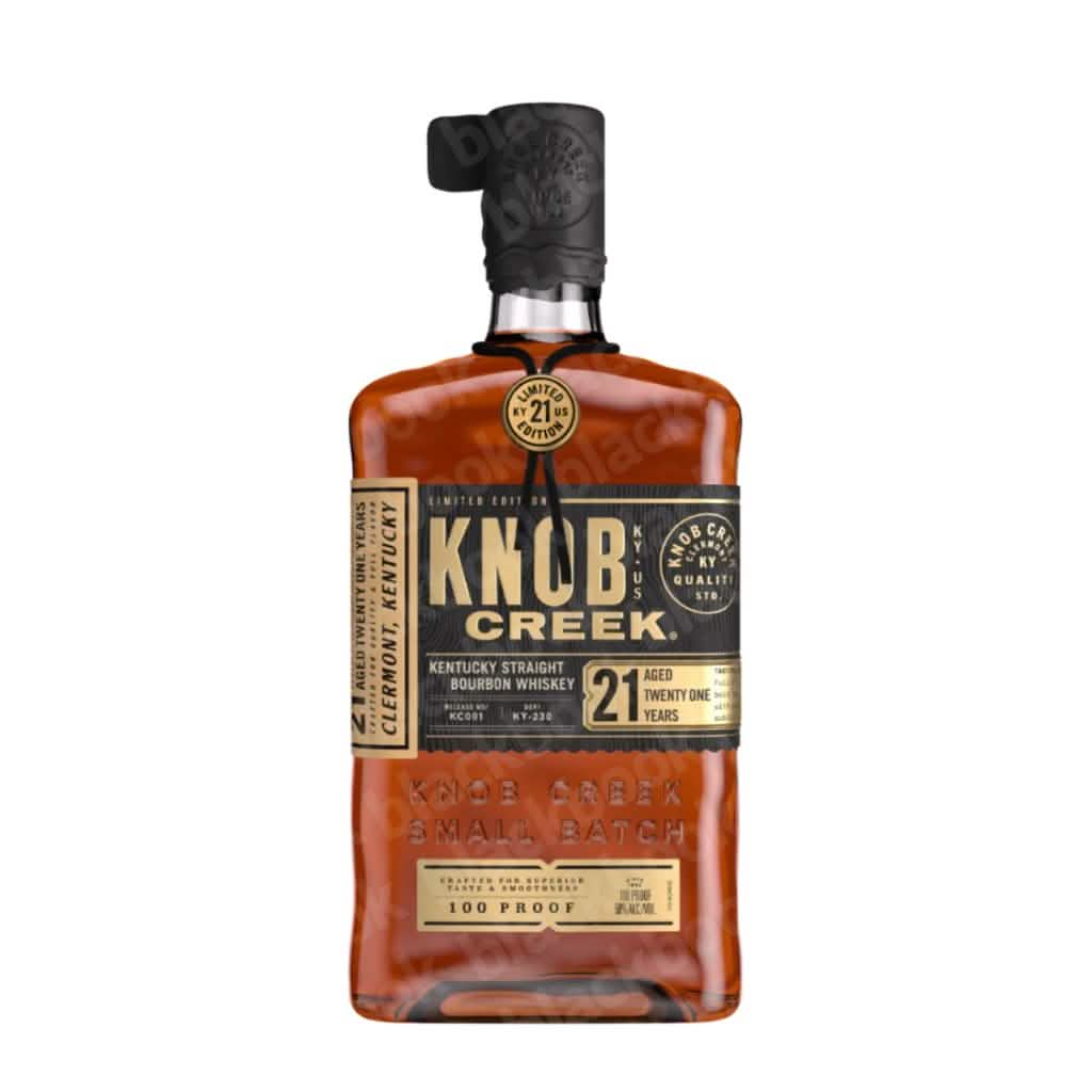 Knob Creek Aged 21 Years Kentucky Straight Bourbon Whiskey 750ml bottle – ultra-aged limited bourbon curated by blackbook – available to buy online