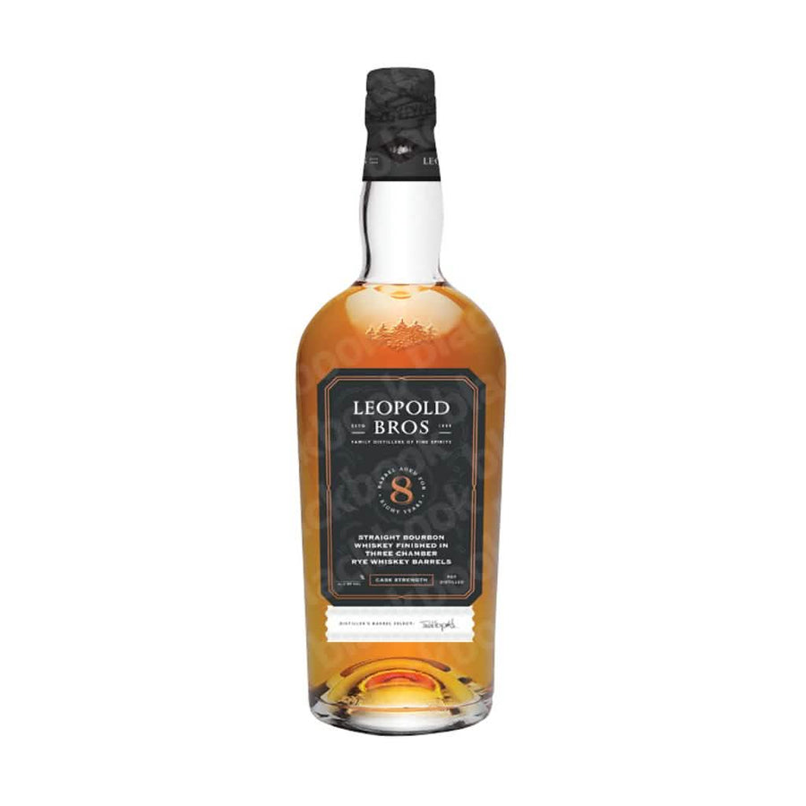 Leopold Bros 8 Year Bourbon Cask Strength 750ml bottle – high-proof Colorado bourbon curated by blackbook – available to buy online