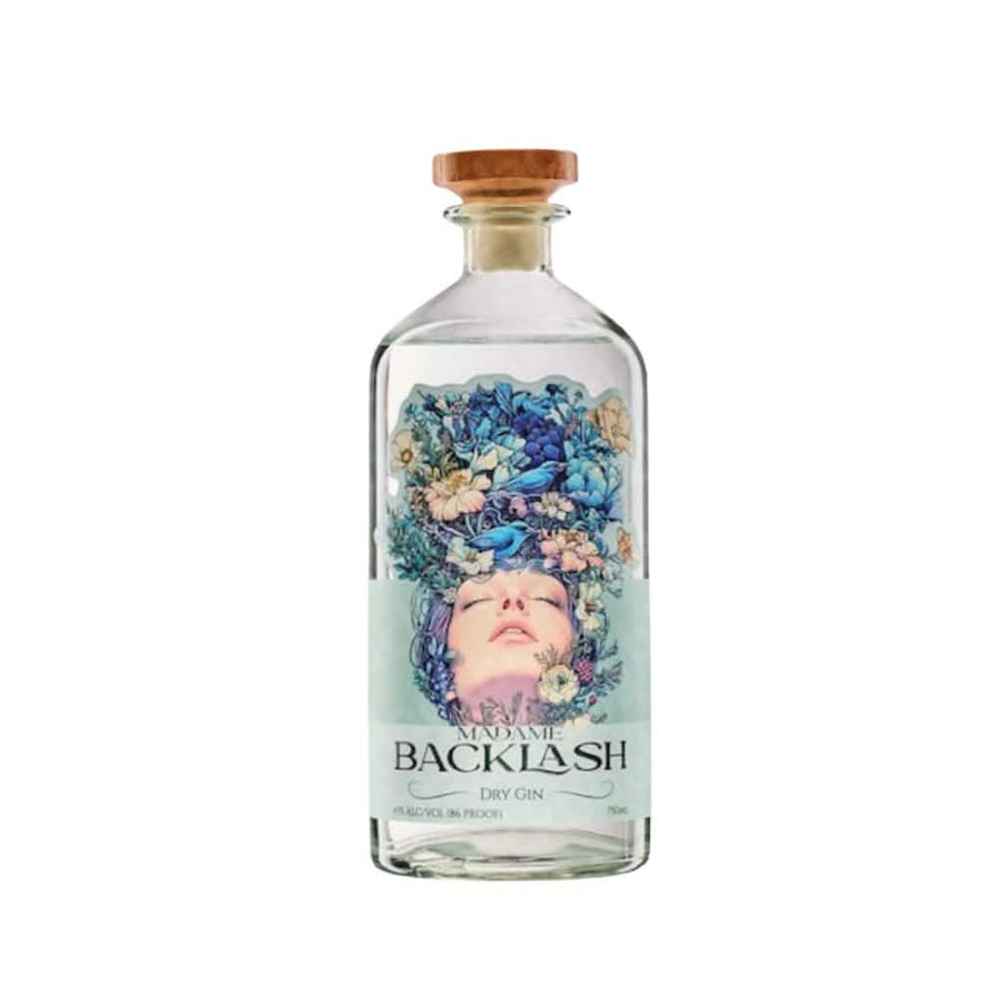 Madame Backlash Dry Gin 750ml bottle – crisp modern dry gin curated by blackbook – available to buy online