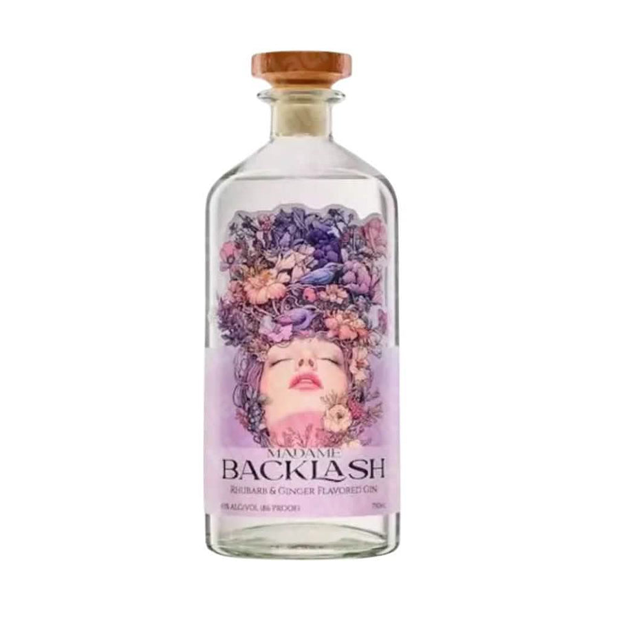 Madame Backlash Rhubarb & Ginger Gin 750ml bottle – modern flavored gin curated by blackbook – available to buy online
