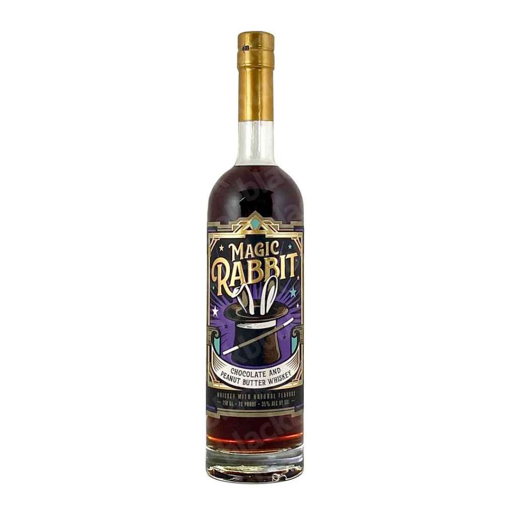 Cleveland Magic Rabbit Chocolate & Peanut Butter Whiskey 750ml bottle – dessert-inspired flavored whiskey – available at blackbook