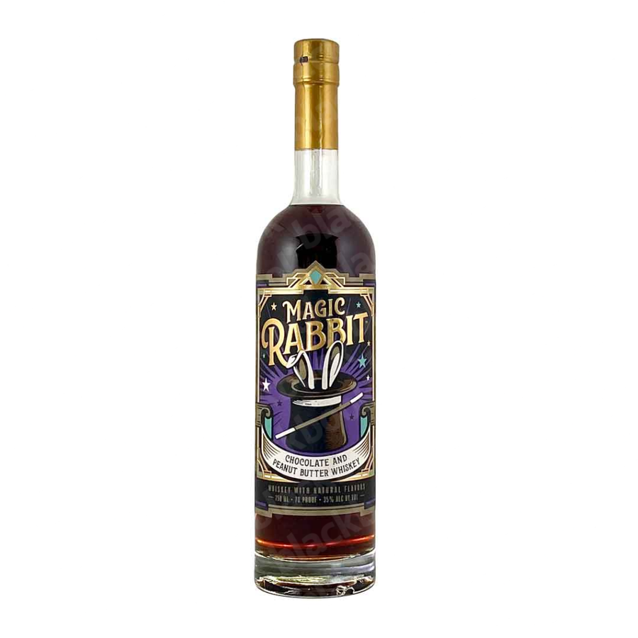 Cleveland Magic Rabbit Chocolate & Peanut Butter Whiskey 750ml bottle – dessert-inspired flavored whiskey – available at blackbook
