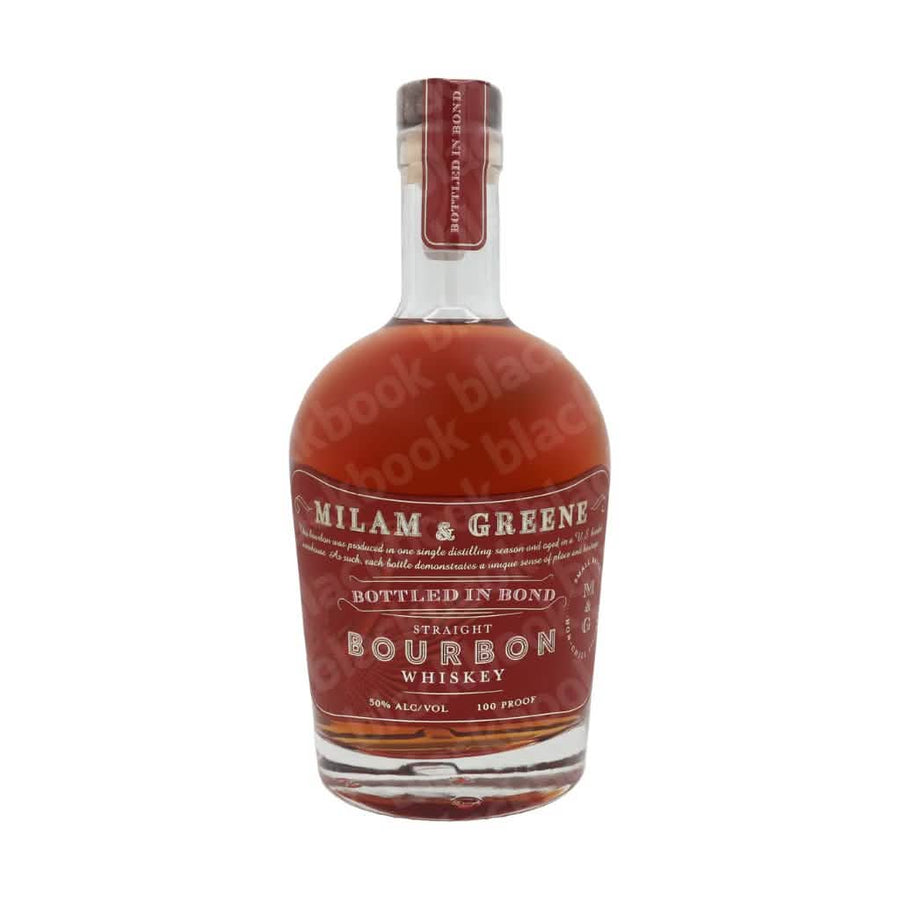 Milam & Greene Straight Bourbon Bottled-in-Bond 750ml bottle – 100-proof American bourbon curated by blackbook – available to buy online