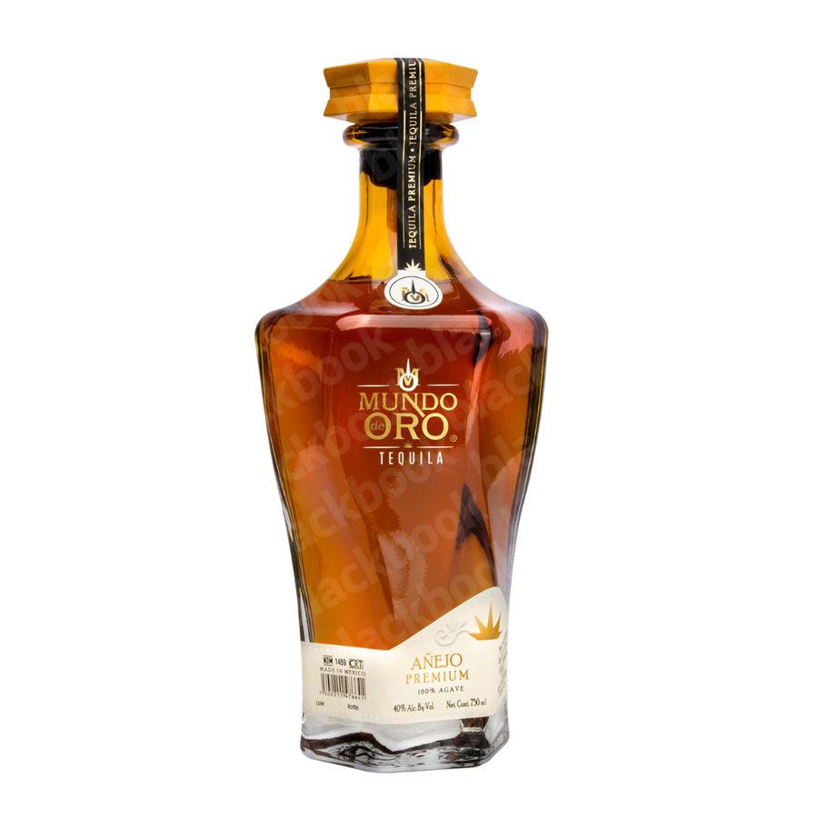 Mundo De Oro Añejo Premium Tequila 750ml bottle – oak-aged tequila with vanilla and caramel notes – buy online at blackbook