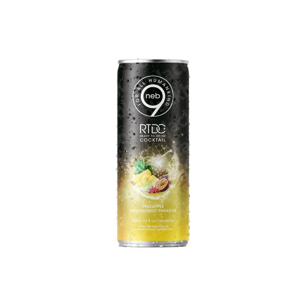 Nebula9 Pineapple Passion Fruit 4-Pack – tropical ready-to-drink cocktail curated by blackbook – available to buy online