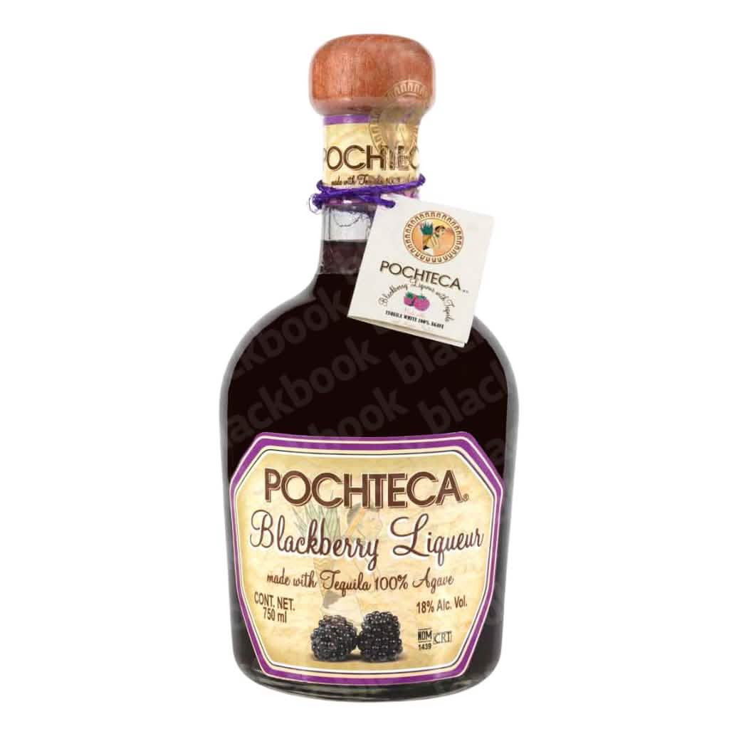 Pochteca Blackberry 750ml bottle – premium blackberry flavored liqueur – available to buy online from blackbook