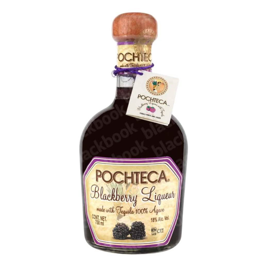 Pochteca Blackberry 750ml bottle – premium blackberry flavored liqueur – available to buy online from blackbook