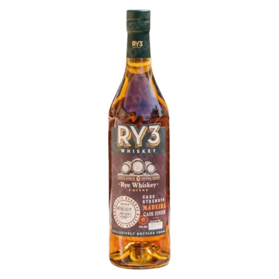 RY3 Cask Strength Madeira Cask Finish Rye Whiskey 750ml bottle