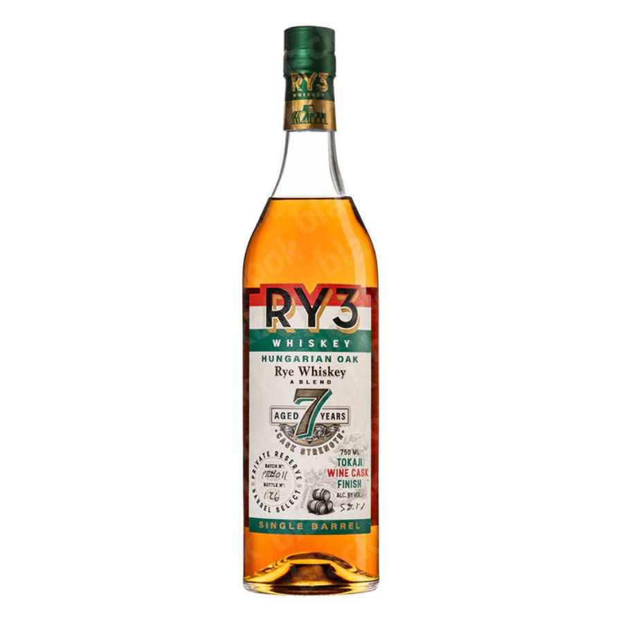 RY3 Hungarian Oak 7 Year Tokaji Wine Cask Finish Single Barrel 750ml bottle