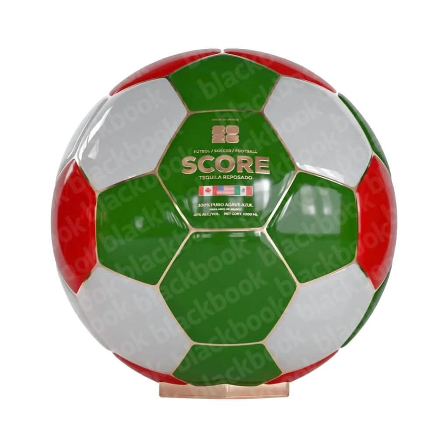 Score Tequila Reposado Mexico Soccer Ball 1L bottle – oak-rested tequila in soccer ball design curated by blackbook – available to buy online