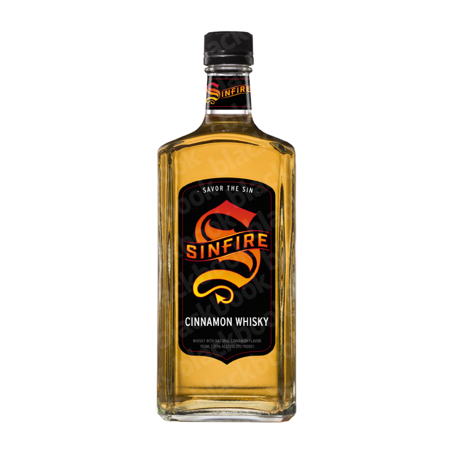 Sinfire Cinnamon Whiskey 750ml bottle – smooth American whiskey with bold cinnamon flavor – buy online at blackbook