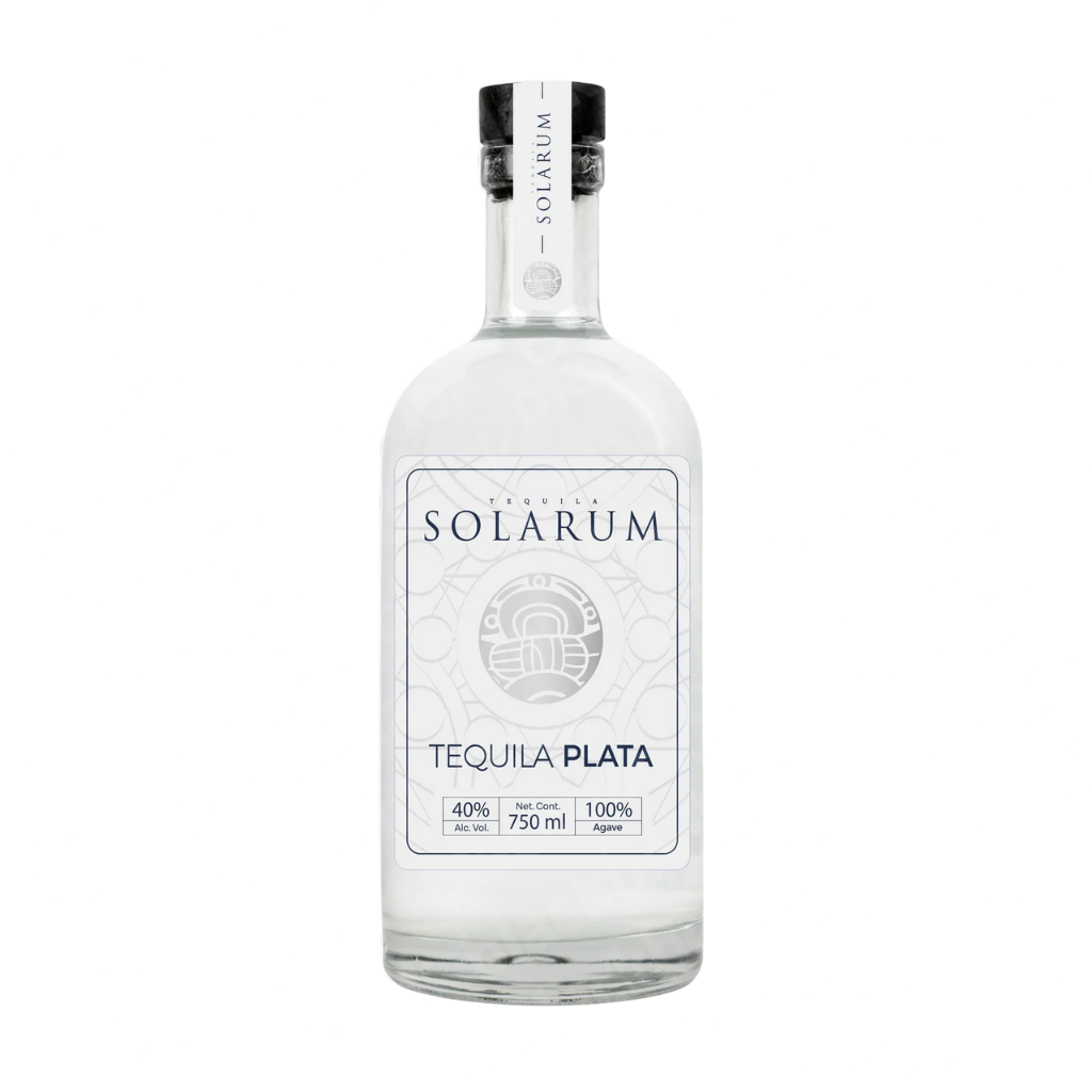 Solarum Tequila Plata 750ml bottle – premium 100% agave blanco tequila – available at blackbook