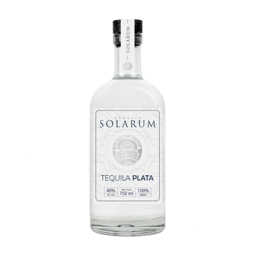 Solarum Tequila Plata 750ml bottle – premium 100% agave blanco tequila – available at blackbook