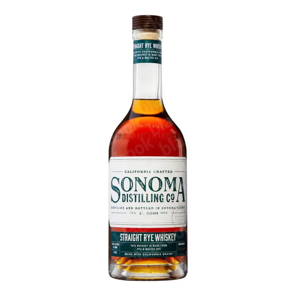 Sonoma Distilling Straight Rye Whiskey 750ml bottle – California craft rye curated by blackbook – available to buy online