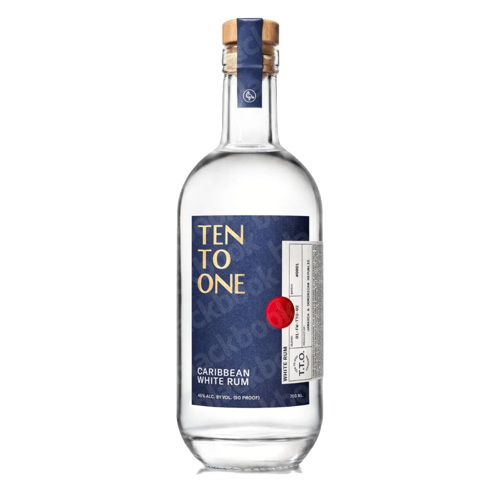 Ten To One Caribbean White Rum 750ml bottle – premium additive-free white rum – available to buy online from blackbook