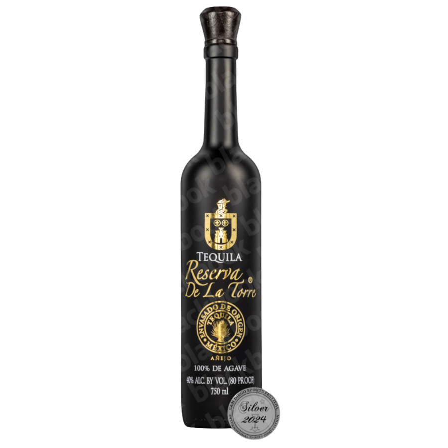 Tequila Reserva De La Torre Añejo 750ml bottle – premium aged tequila made from 100% Blue Weber agave – buy online at blackbook