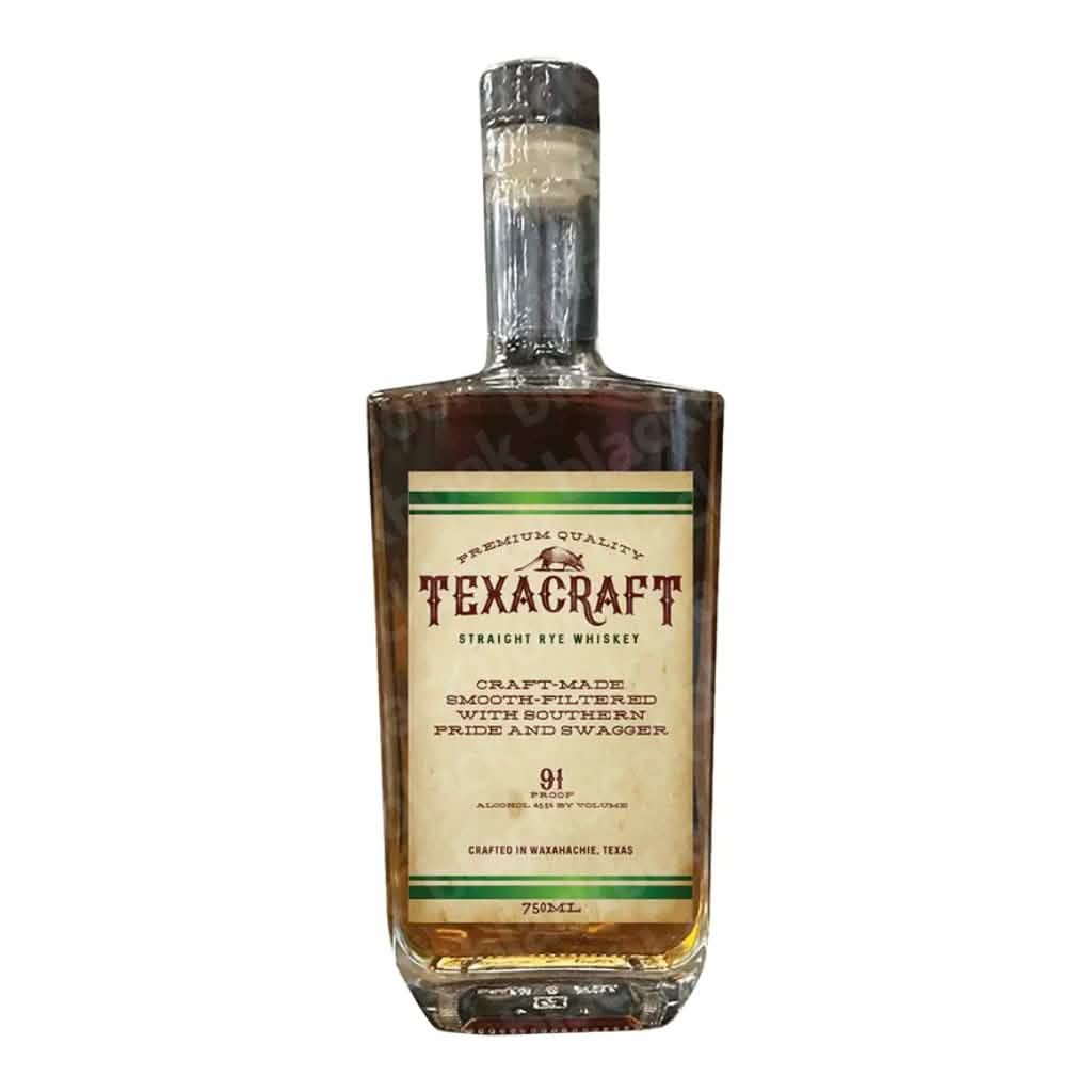 TexaCraft Straight Rye Whiskey 91 Proof 750ml bottle – Texas craft rye curated by blackbook – available to buy online