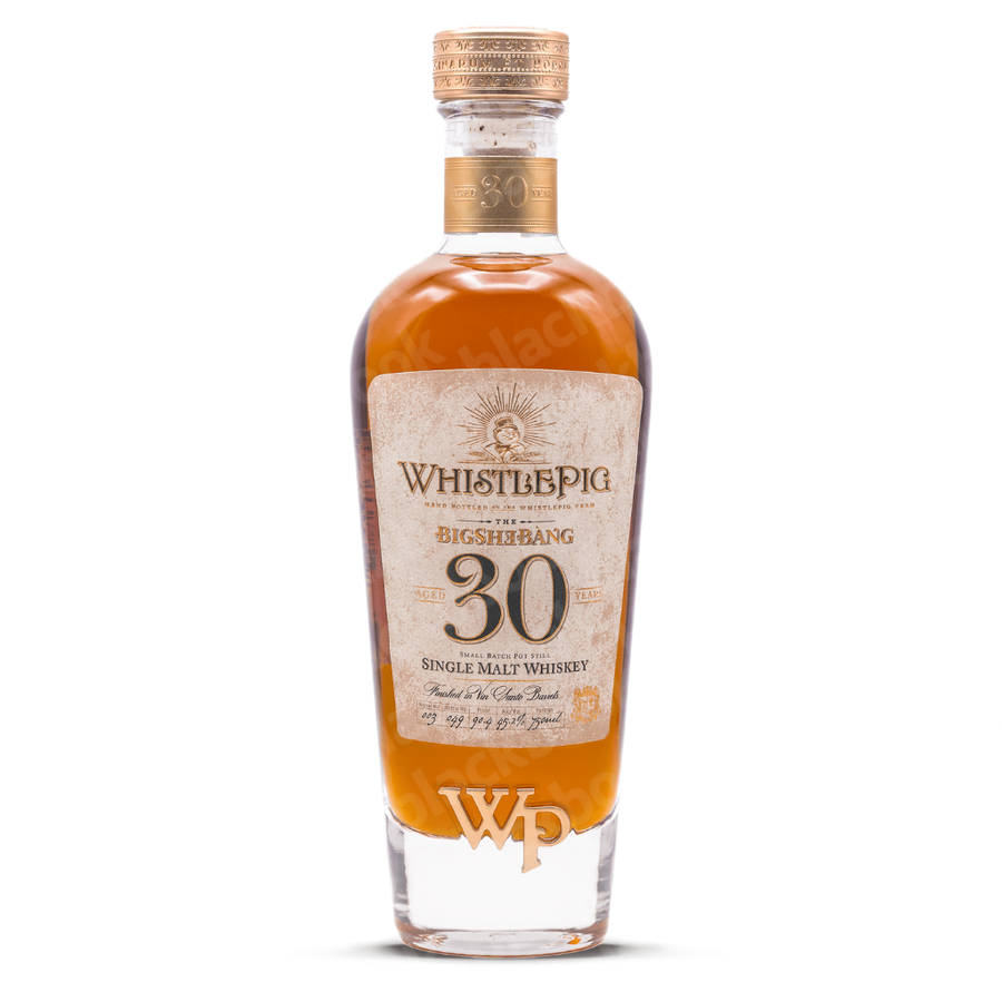 WhistlePig Single Malt BigShebang 30 Year 750ml bottle – ultra-aged American single malt whiskey – buy online at blackbook
