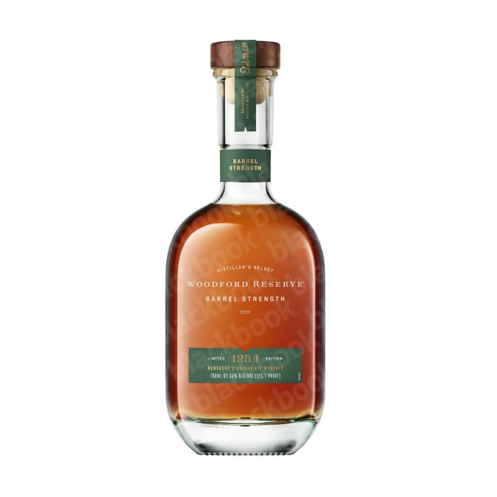 Woodford Reserve Barrel Strength Kentucky Straight Rye Whiskey 700ml bottle – high-proof rye curated by blackbook – available to buy online