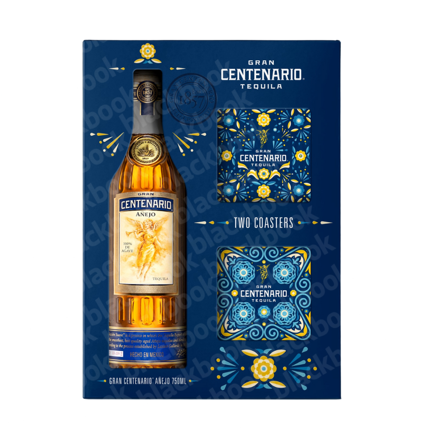 Gran Centenario Añejo Tequila with Ceramic Coasters – 750ml