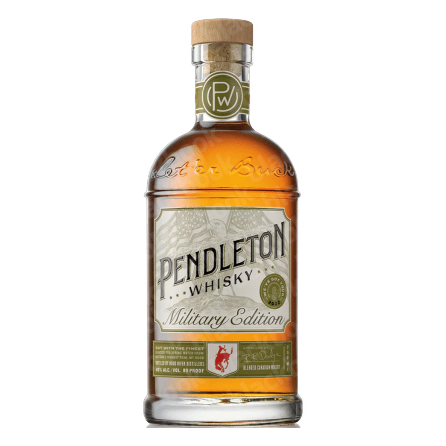 Pendleton Whisky Military Edition bottle on a white background