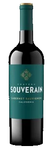 chateau souverain cabernet exact original wine bottle with transparent background