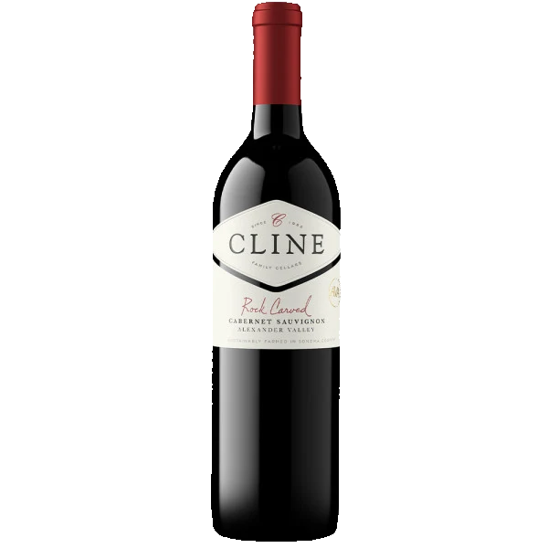 cline rock carved cabernet preserved original bottle image with background removed
