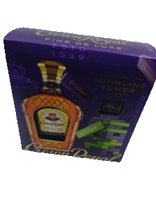 Crown Royal Fine De Luxe Tumbling Tower Gift Set original product isolated on transparent background