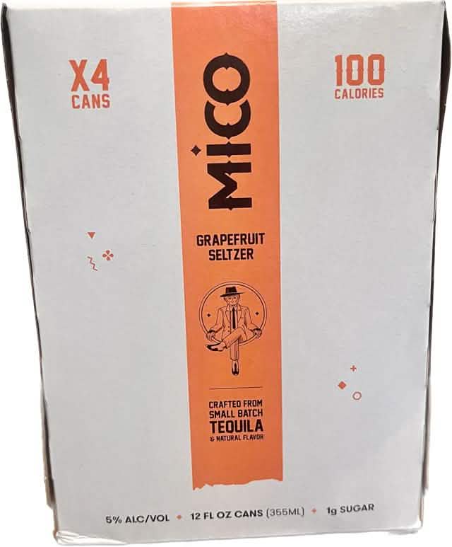 Mico Grapefruit Seltzer Small Batch Tequila (4 Pack) 355 ML