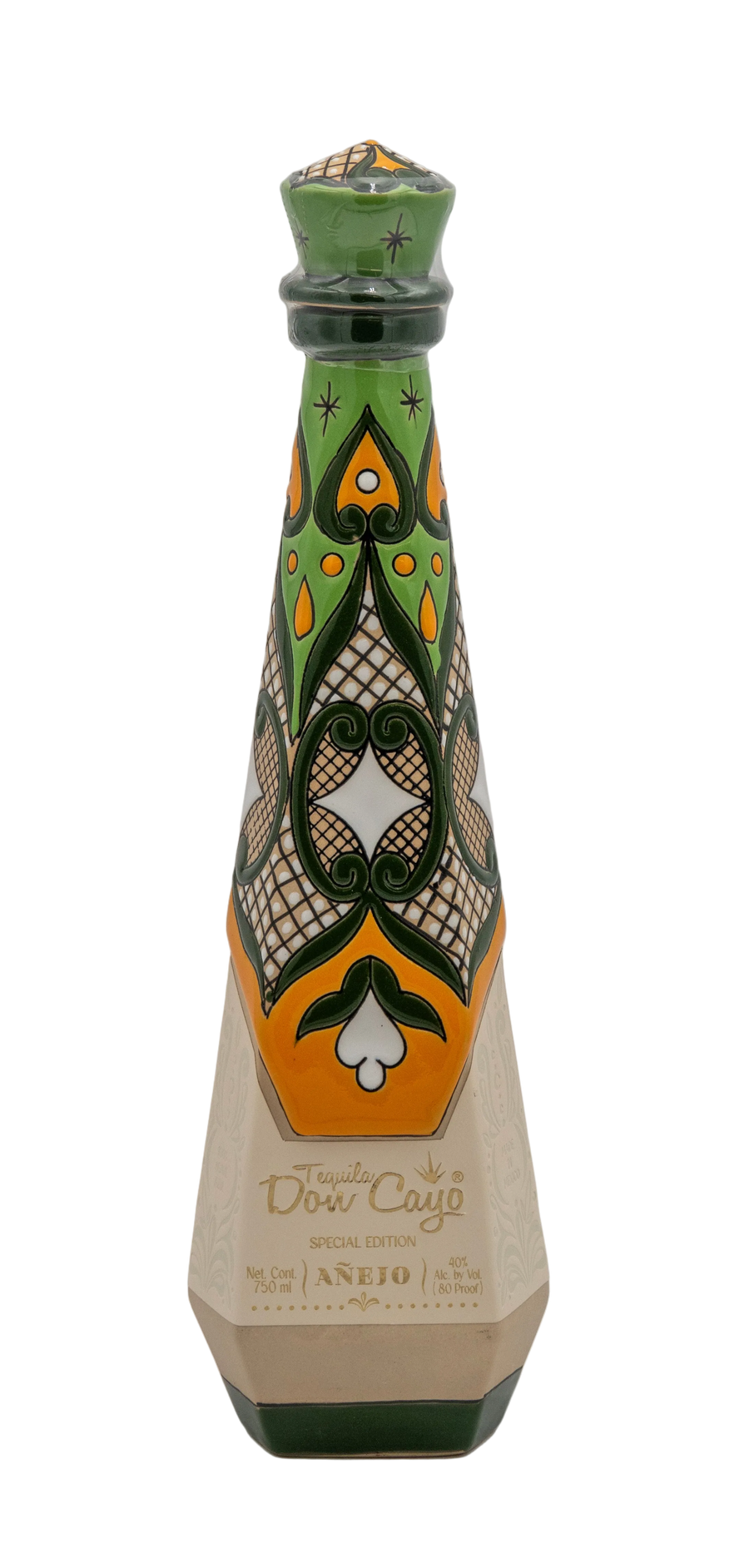 Don Cayo Añejo Tequila Green Ceramic Edition 750ml bottle