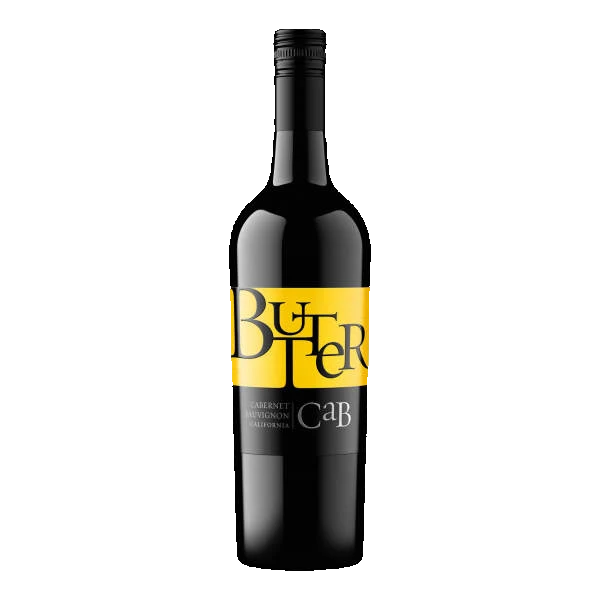 jam butter cabernet 2019 original wine bottle isolated on clean background