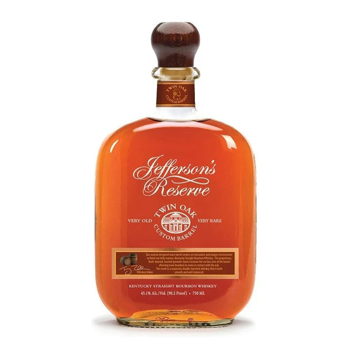 Jefferson's Twin Oak Custom Barrel Bourbon Whiskey 750ml